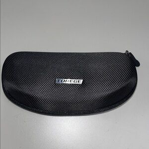 Torege men’s zip up hard Black Sunglasses, eye wear Case